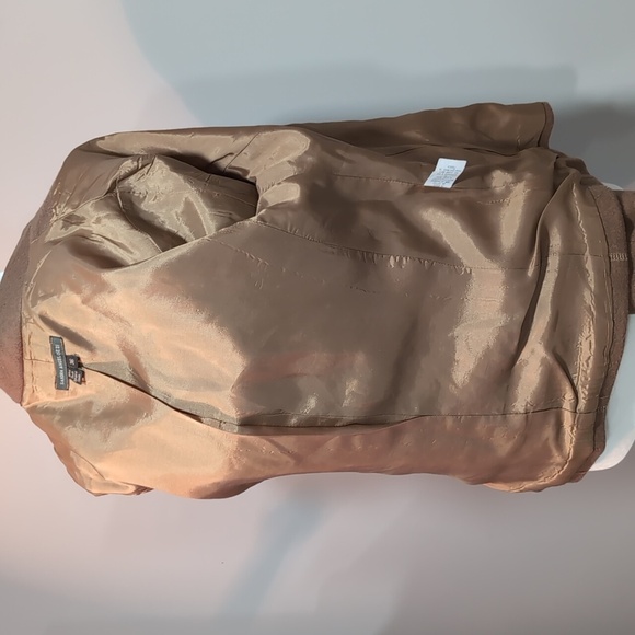 Sandra Angelozzie Women's Camel,Woolen Zippered Suit Jacket/Blazer,Size 36. - Picture 8 of 11